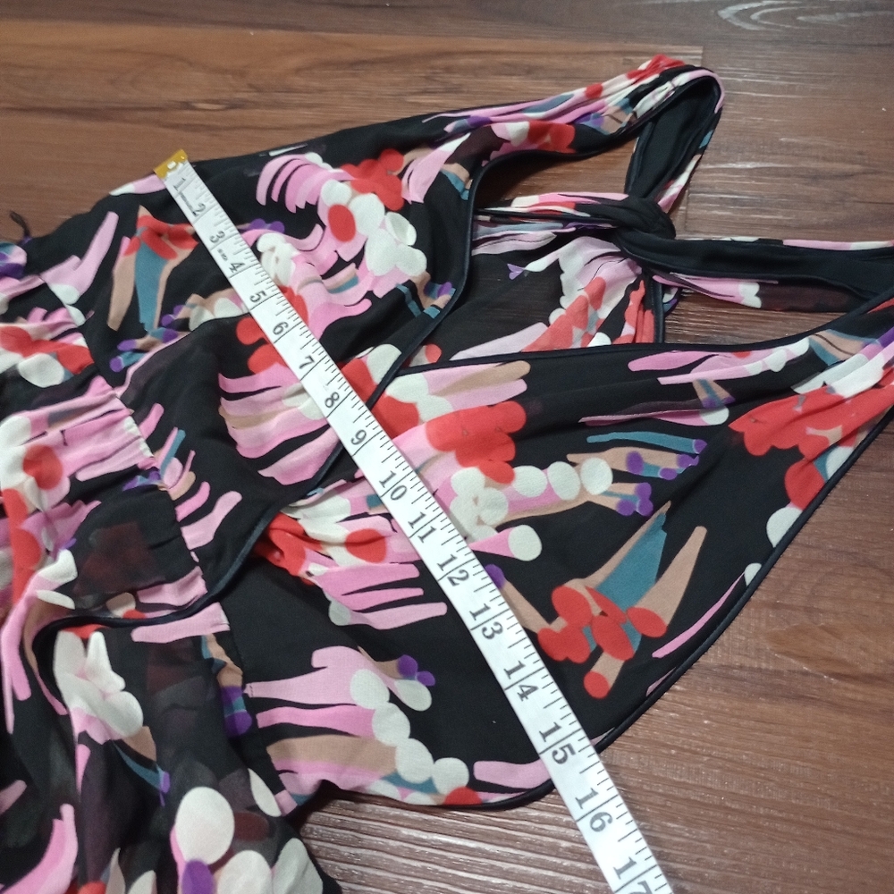 Marc Jacobs Geo Spot Silk Georgette Midi Dress MISSING BELT AND MISSING SLIP - Picture 7 of 10